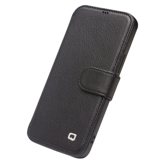 For iPhone 12 / 12 Pro QIALINO Business Magnetic Horizontal Flip Leather Case with Card Slots & Wallet(Black) by QIALINO