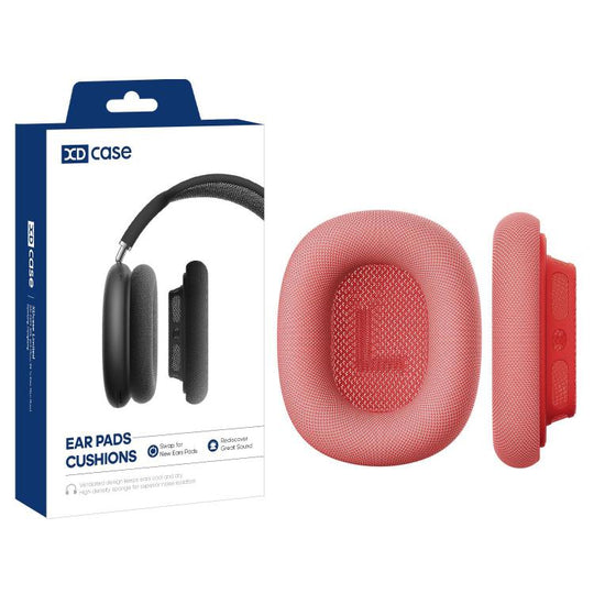 For AirPods Max XDcase 1 Pair Mesh Fabric Magnetic Replacement Sponge Ear Pads(Pink)