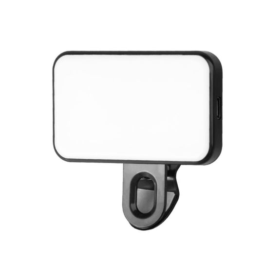 Portable Mini Fill Light with Clip 150mAh No Charging Cable(Black)