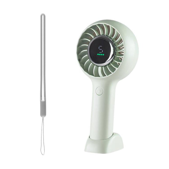 H11 Handheld Portable Fan with Digital Display(Green)