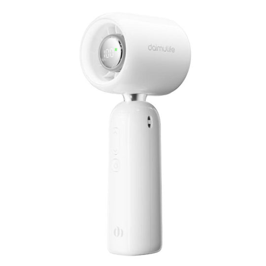 M03 Plus High Speed Silent Handheld Fan with Digital Display(White)