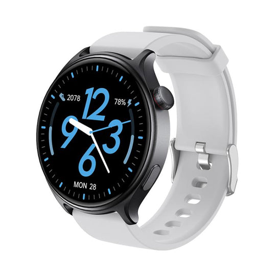 GR2 1.46 inch Ultra-HD Screen BT Calling Smart Watch, Support Health Monitoring(Black+Gray Silicone Strap)