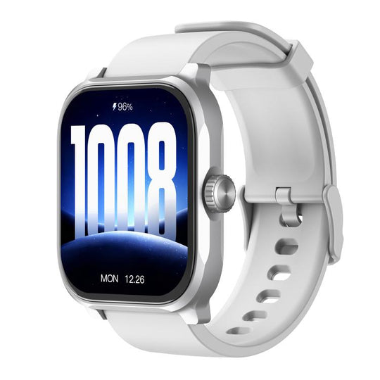GS12 1.96 inch Ultra-HD Large Screen BT Calling Smart Watch, Support Health Monitoring(Silver)