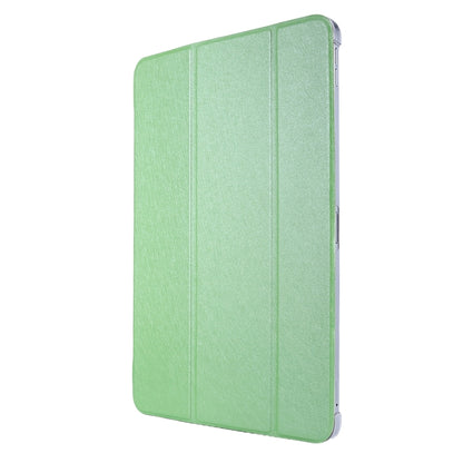 Silk Texture Flip Magnetic PU Leather Smart Case with Three-folding Holder For iPad Air 11 2024 / Air 2022 / 2020 10.9(Green) - iPad Air (2022) / (2020) 10.9 Cases by buy2fix | Online Shopping UK | buy2fix