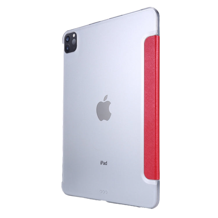 Silk Texture Flip Magnetic PU Leather Smart Case with Three-folding Holder For iPad Air 11 2024 / Air 2022 / 2020 10.9(Red) - iPad Air (2022) / (2020) 10.9 Cases by buy2fix | Online Shopping UK | buy2fix