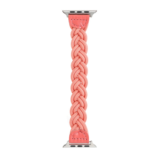 Elastic Woven Watch Band For Apple Watch Ultra 49mm&Watch Ultra 2 49mm / Series 9&8&7 45mm / SE 3&SE 2&6&SE&5&4 44mm / 3&2&1 42mm, Length:120mm(Watermelon Red) by buy2fix