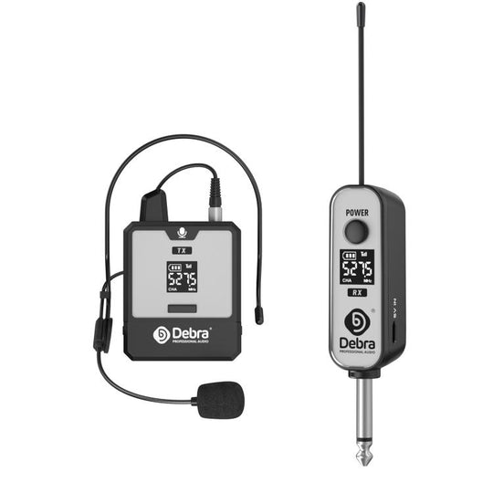 DEBRA DT-01 Ear-worn UHF Wireless Microphone System 1 TX & 1 RX(Black)