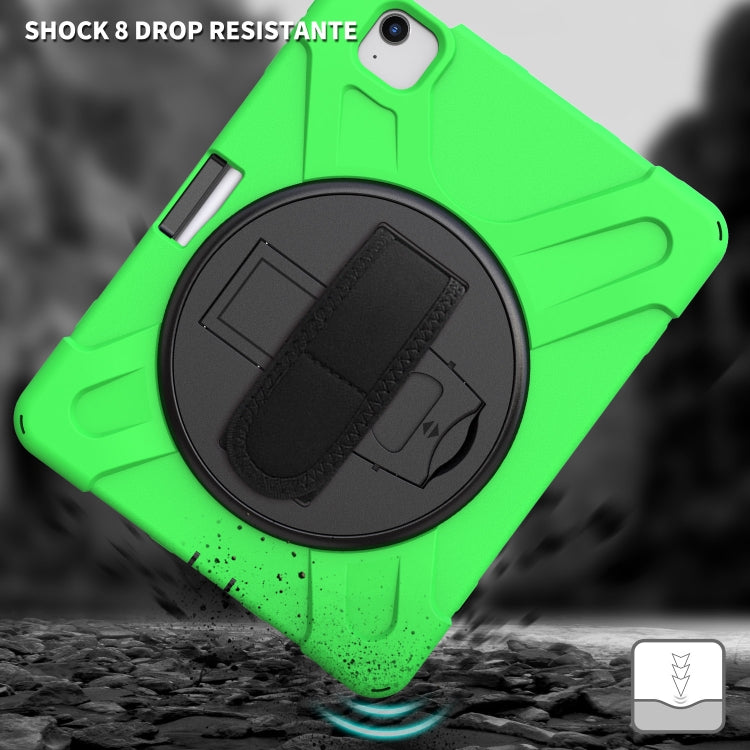 For iPad Air 2022 / 2020 10.9 360 Degree Rotation PC + Silicone Protective Case with Holder & Hand-strap(Green) - iPad Air (2022) / (2020) 10.9 Cases by buy2fix | Online Shopping UK | buy2fix
