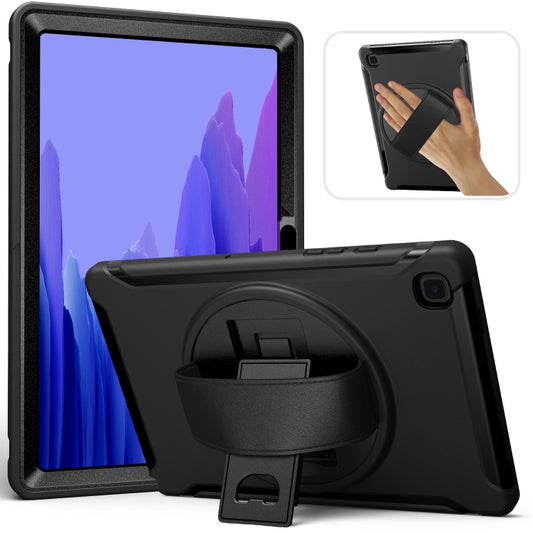 For Samsung Galaxy Tab A7 (2020) T500/T505 360 Degree Rotation PC + TPU Protective Case with Holder & Hand-strap & Pen Slot(Black) - Other Galaxy Tab PC by buy2fix | Online Shopping UK | buy2fix