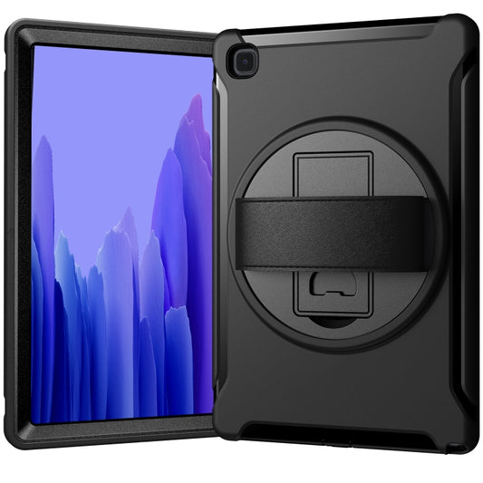For Samsung Galaxy Tab A7 (2020) T500/T505 360 Degree Rotation PC + TPU Protective Case with Holder & Hand-strap & Pen Slot(Black) - Other Galaxy Tab PC by buy2fix | Online Shopping UK | buy2fix