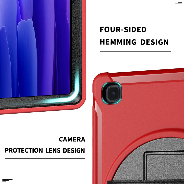For Samsung Galaxy Tab A7 (2020) T500/T505 360 Degree Rotation PC + TPU Protective Case with Holder & Hand-strap & Pen Slot(Red) - Other Galaxy Tab PC by buy2fix | Online Shopping UK | buy2fix
