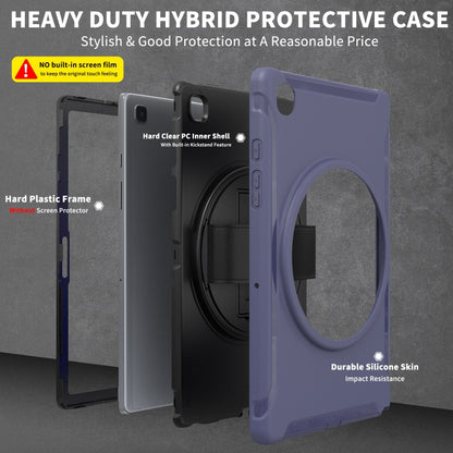 For Samsung Galaxy Tab A7 (2020) T500/T505 360 Degree Rotation PC + TPU Protective Case with Holder & Hand-strap & Pen Slot(Blue) - Other Galaxy Tab PC by buy2fix | Online Shopping UK | buy2fix