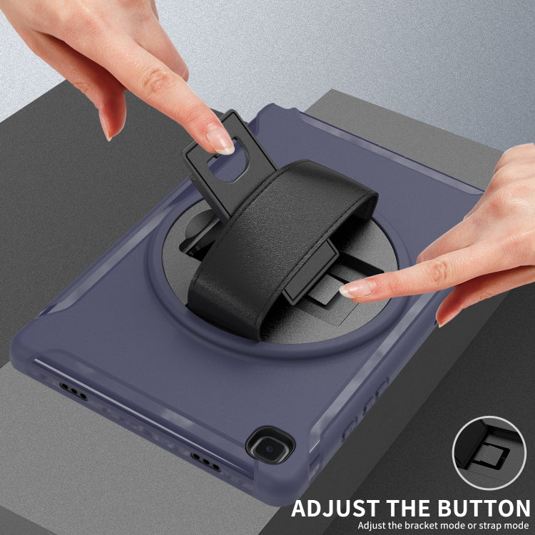 For Samsung Galaxy Tab A7 (2020) T500/T505 360 Degree Rotation PC + TPU Protective Case with Holder & Hand-strap & Pen Slot(Blue) - Other Galaxy Tab PC by buy2fix | Online Shopping UK | buy2fix