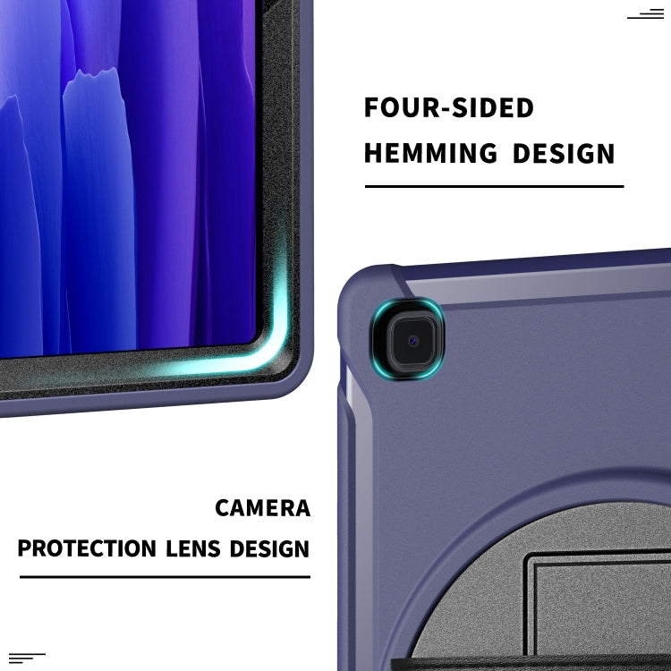 For Samsung Galaxy Tab A7 (2020) T500/T505 360 Degree Rotation PC + TPU Protective Case with Holder & Hand-strap & Pen Slot(Blue) - Other Galaxy Tab PC by buy2fix | Online Shopping UK | buy2fix