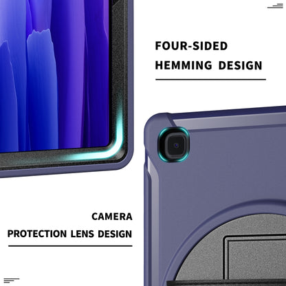 For Samsung Galaxy Tab A7 (2020) T500/T505 360 Degree Rotation PC + TPU Protective Case with Holder & Hand-strap & Pen Slot(Blue) - Other Galaxy Tab PC by buy2fix | Online Shopping UK | buy2fix