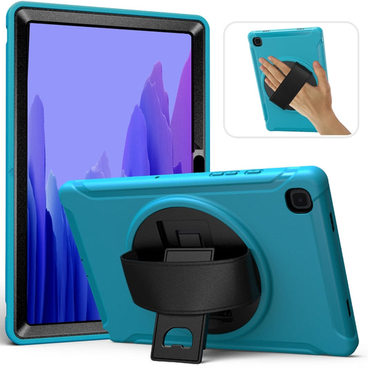For Samsung Galaxy Tab A7 (2020) T500/T505 360 Degree Rotation PC + TPU Protective Case with Holder & Hand-strap & Pen Slot(Light Blue) - Other Galaxy Tab PC by buy2fix | Online Shopping UK | buy2fix