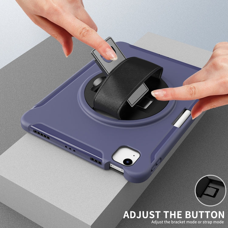 For iPad Air 2022 / 2020 10.9 360 Degree Rotation PC + TPU Protective Case with Holder & Hand-strap & Pen Slot(Blue) - iPad Air (2022) / (2020) 10.9 Cases by buy2fix | Online Shopping UK | buy2fix