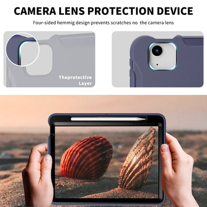 For iPad Air 2022 / 2020 10.9 360 Degree Rotation PC + TPU Protective Case with Holder & Hand-strap & Pen Slot(Blue) - iPad Air (2022) / (2020) 10.9 Cases by buy2fix | Online Shopping UK | buy2fix