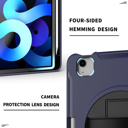 For iPad Air 2022 / 2020 10.9 360 Degree Rotation PC + TPU Protective Case with Holder & Hand-strap & Pen Slot(Blue) - iPad Air (2022) / (2020) 10.9 Cases by buy2fix | Online Shopping UK | buy2fix
