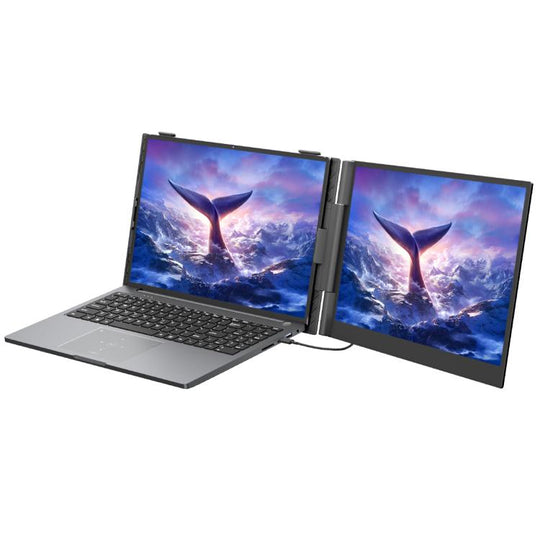 [HK Warehouse] Blackview SCM6 14 inch Portable Laptop Ultra-thin LCD Monitor Screen Extender with Stand(Grey)