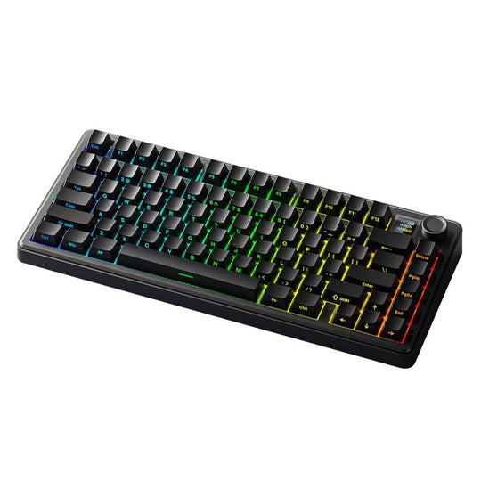 AULA F75MAX 80 Keys Wired/2.4G/Bluetooth Three Model Customized RGB Mechanical Keyboard(Ink-engraved Star Arrow Scroll)