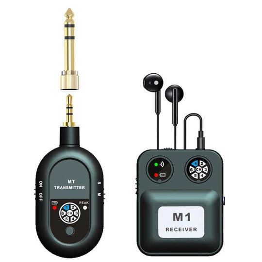 MT-M1 Portable Wireless In-Ear Monitoring System for Stage 3.5mm / 6.5mm TX & 1 RX(Black)
