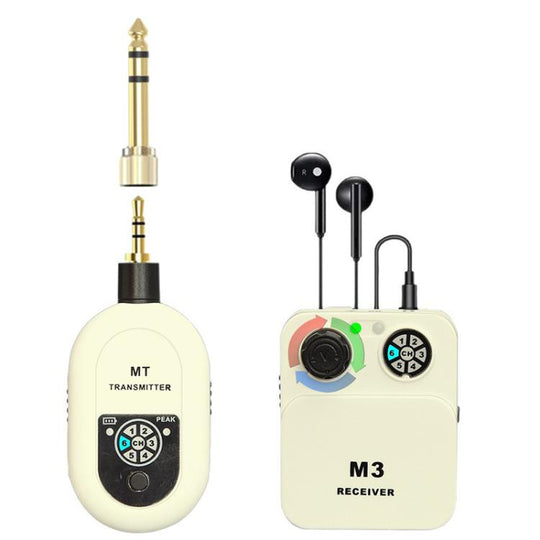MT-M3 Portable Wireless In-Ear Monitoring System for Stage 3.5mm / 6.5mm TX & 1 RX(White)