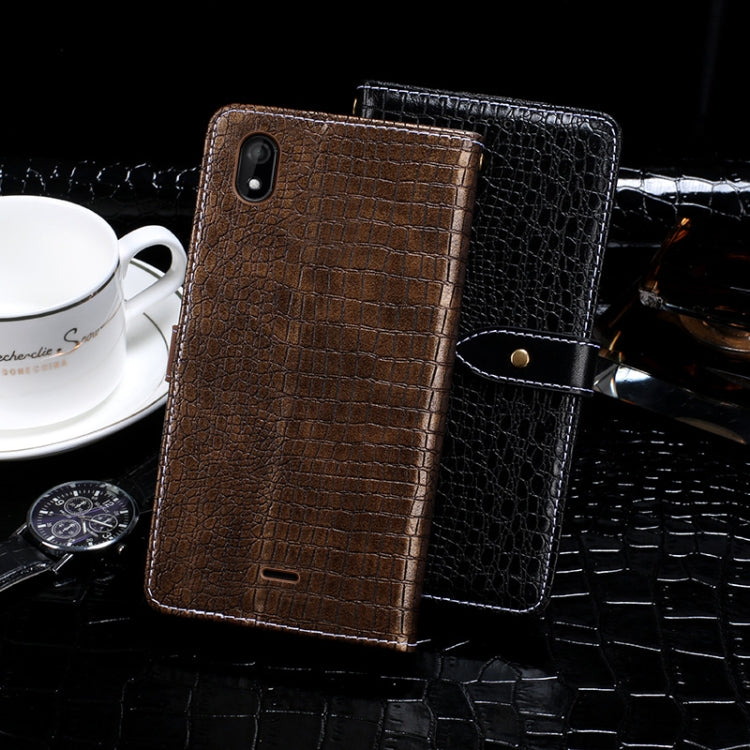 For Wiko Y61 idewei Crocodile Texture Horizontal Flip Leather Case with Holder & Card Slots & Wallet(Black) - More Brand by idewei | Online Shopping UK | buy2fix