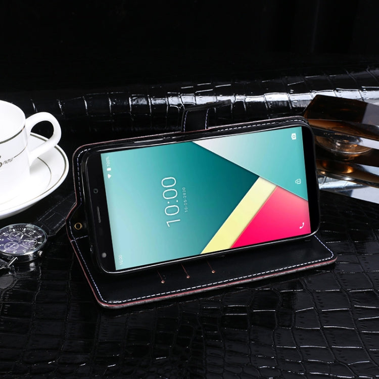 For Wiko Y61 idewei Crocodile Texture Horizontal Flip Leather Case with Holder & Card Slots & Wallet(Black) - More Brand by idewei | Online Shopping UK | buy2fix