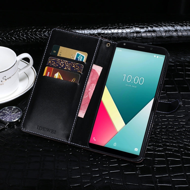 For Wiko Y61 idewei Crocodile Texture Horizontal Flip Leather Case with Holder & Card Slots & Wallet(Black) - More Brand by idewei | Online Shopping UK | buy2fix