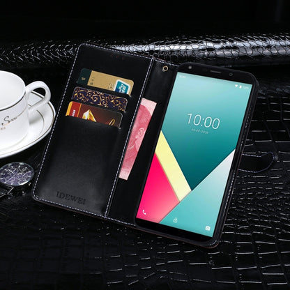 For Wiko Y61 idewei Crocodile Texture Horizontal Flip Leather Case with Holder & Card Slots & Wallet(Black) - More Brand by idewei | Online Shopping UK | buy2fix