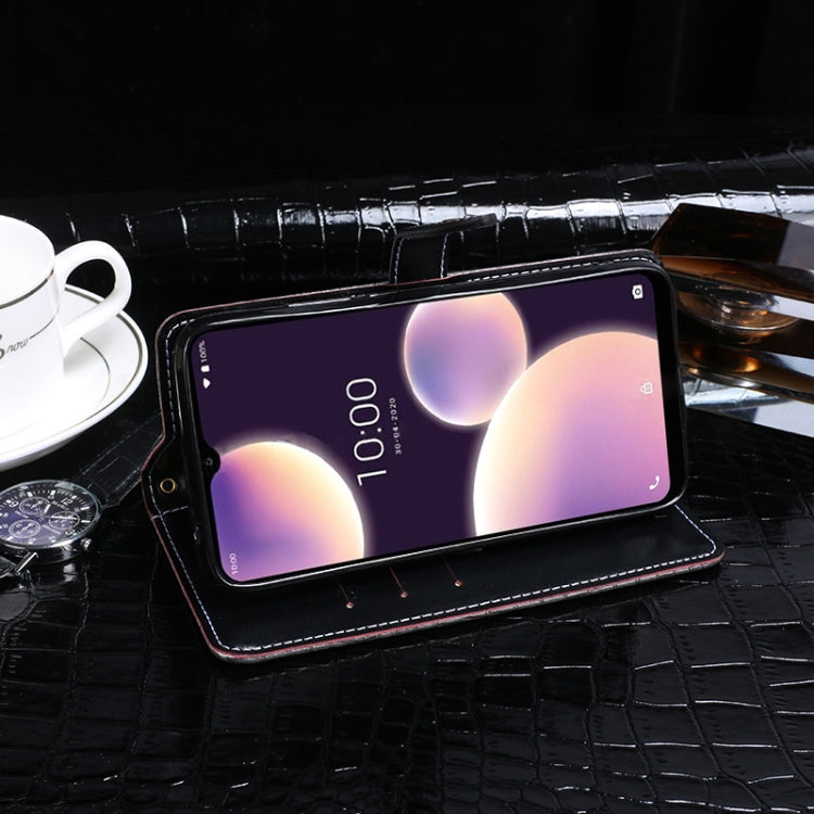 For Wiko View4 Lite idewei Crocodile Texture Horizontal Flip Leather Case with Holder & Card Slots & Wallet(Dark Blue) - More Brand by idewei | Online Shopping UK | buy2fix