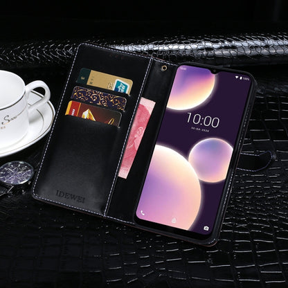 For Wiko View4 Lite idewei Crocodile Texture Horizontal Flip Leather Case with Holder & Card Slots & Wallet(Dark Blue) - More Brand by idewei | Online Shopping UK | buy2fix