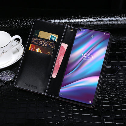 For Wiko View5 / View5 Plus idewei Crocodile Texture Horizontal Flip Leather Case with Holder & Card Slots & Wallet(Dark Blue) - More Brand by idewei | Online Shopping UK | buy2fix
