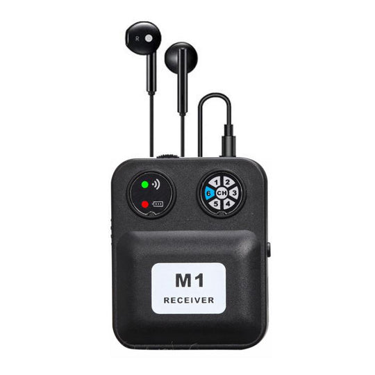 M1 Portable Wireless Monitoring Receiver with Wired Earphones(Black)