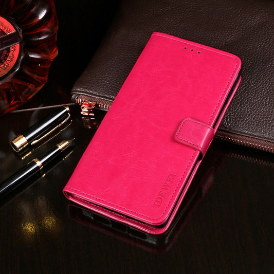 For DOOGEE N20 Pro idewei Crazy Horse Texture Horizontal Flip Leather Case with Holder & Card Slots & Wallet(Rose Red) - More Brand by idewei | Online Shopping UK | buy2fix