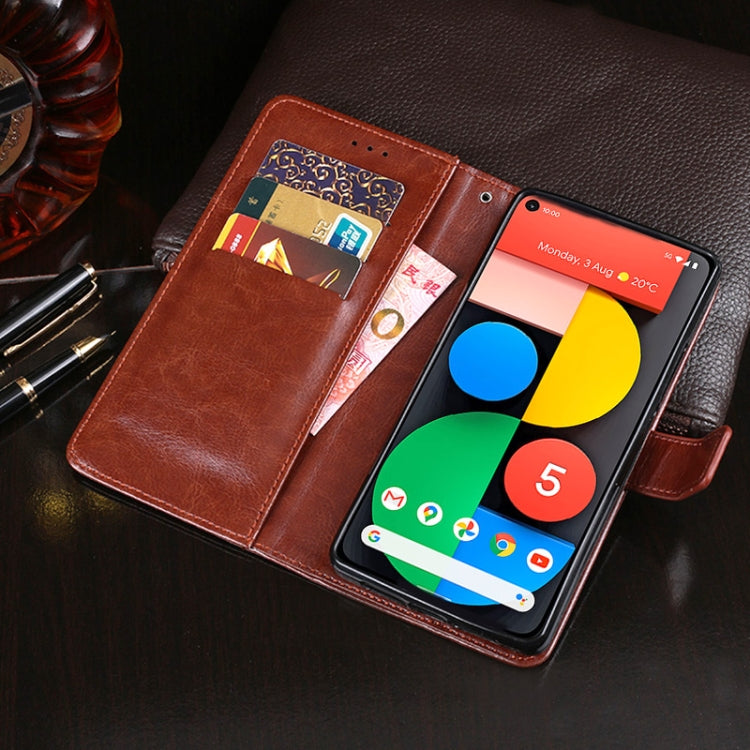 For Google Pixel 4a 5G idewei Crazy Horse Texture Horizontal Flip Leather Case with Holder & Card Slots & Wallet(Black) - Google Cases by idewei | Online Shopping UK | buy2fix