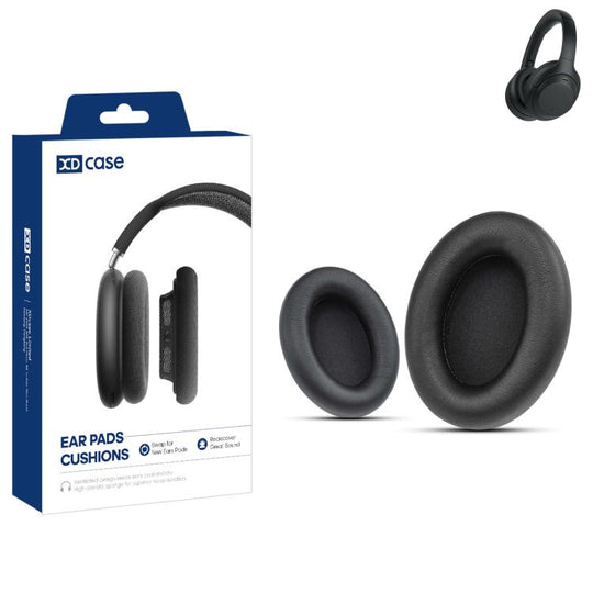 For Sony WH-1000XM4 XDcase 1 Pair Protein Leather Headset Replacement Ear Pads with Prying Tool(Black)