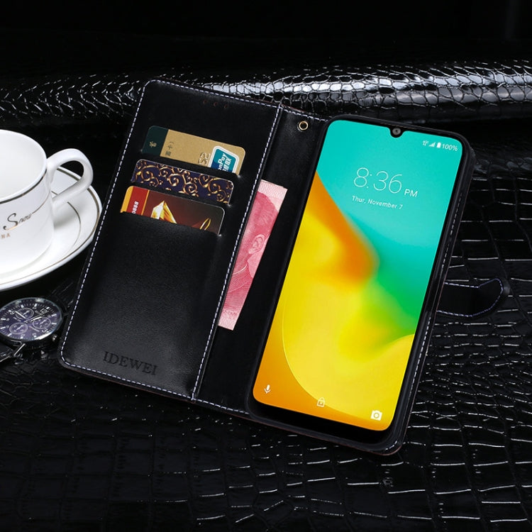 For ZTE Blade A7 Prime idewei Crocodile Texture Horizontal Flip Leather Case with Holder & Card Slots & Wallet(Black) - ZTE Cases by idewei | Online Shopping UK | buy2fix