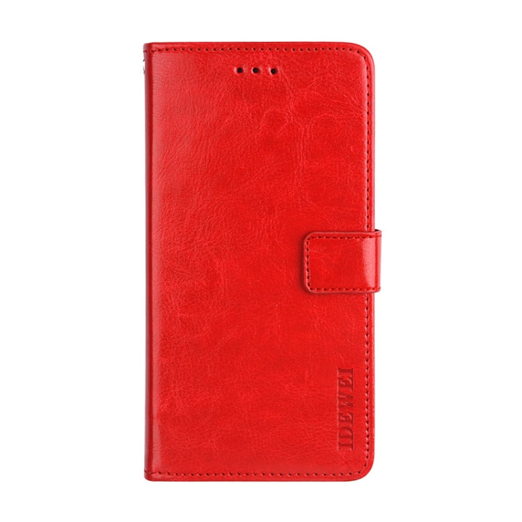 For Motorola Moto G9 (India) idewei Crazy Horse Texture Horizontal Flip Leather Case with Holder & Card Slots & Wallet(Red) - Motorola Cases by idewei | Online Shopping UK | buy2fix
