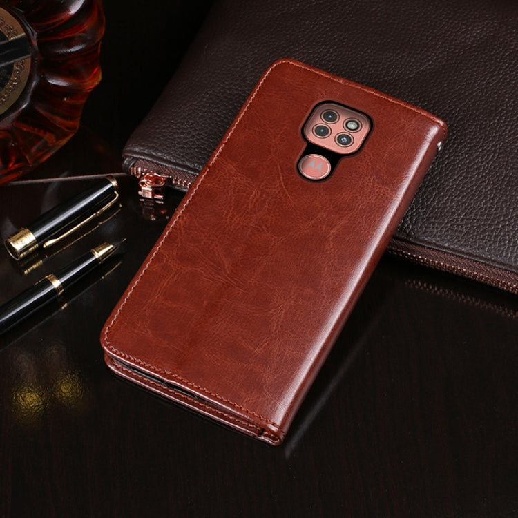 For Motorola Moto G9 (India) idewei Crazy Horse Texture Horizontal Flip Leather Case with Holder & Card Slots & Wallet(Red) - Motorola Cases by idewei | Online Shopping UK | buy2fix
