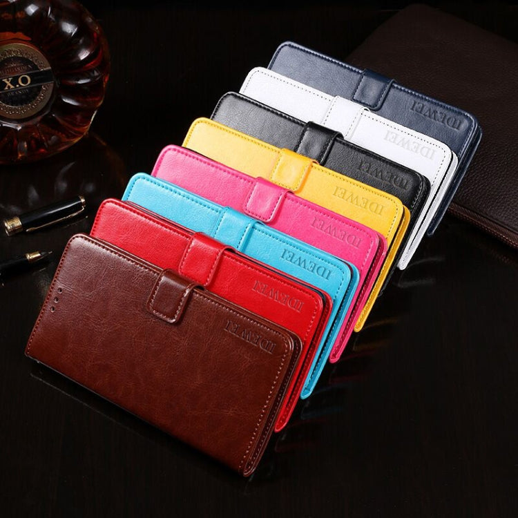 For Motorola Moto G9 (India) idewei Crazy Horse Texture Horizontal Flip Leather Case with Holder & Card Slots & Wallet(Red) - Motorola Cases by idewei | Online Shopping UK | buy2fix