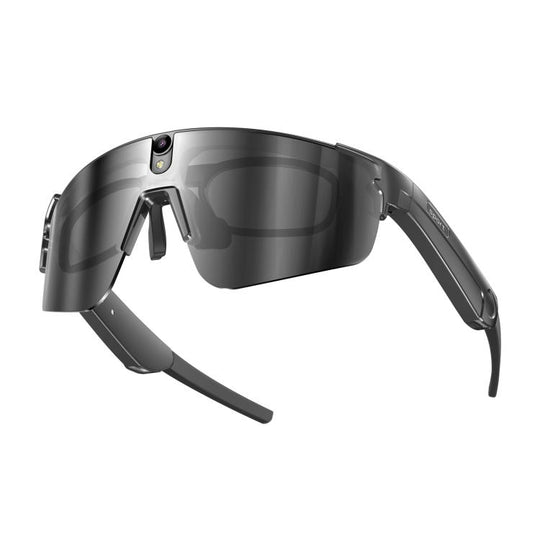 L805 Smart AI Cycling Glasses 8MP Stabilization Camera(Black Frame Silver Lens)