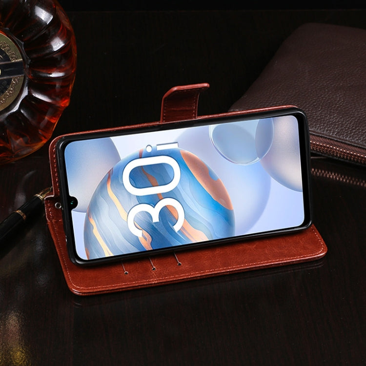 For Huawei Honor 30i idewei Crazy Horse Texture Horizontal Flip Leather Case with Holder & Card Slots & Wallet(Dark Blue) - Honor Cases by idewei | Online Shopping UK | buy2fix