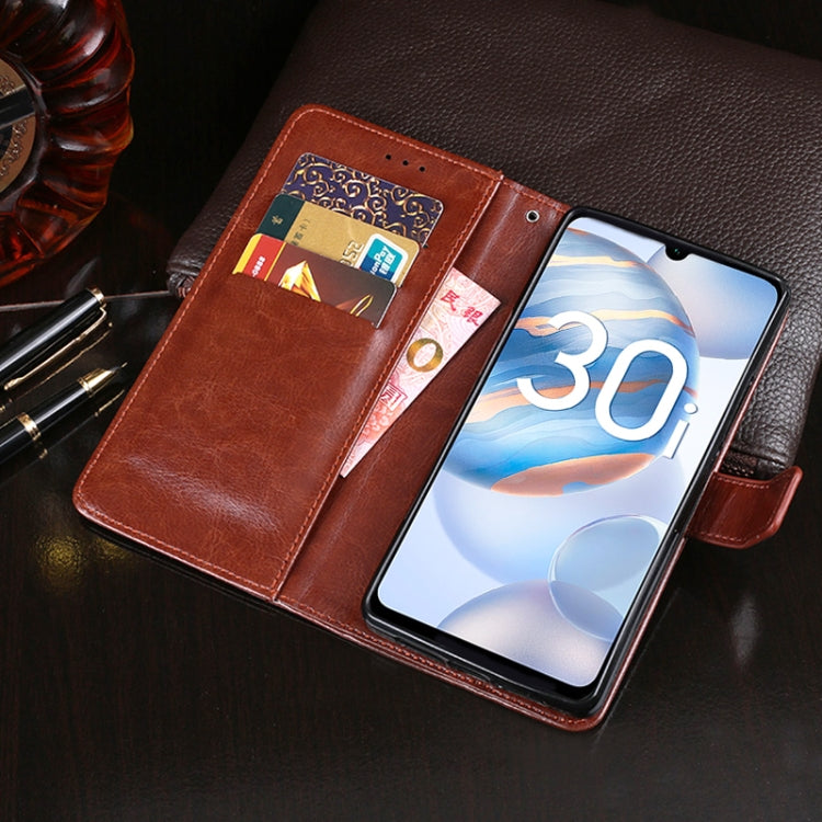 For Huawei Honor 30i idewei Crazy Horse Texture Horizontal Flip Leather Case with Holder & Card Slots & Wallet(Dark Blue) - Honor Cases by idewei | Online Shopping UK | buy2fix