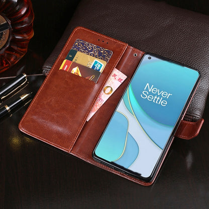 For OnePlus 8T idewei Crazy Horse Texture Horizontal Flip Leather Case with Holder & Card Slots & Wallet(Rose Red) - OnePlus Cases by idewei | Online Shopping UK | buy2fix