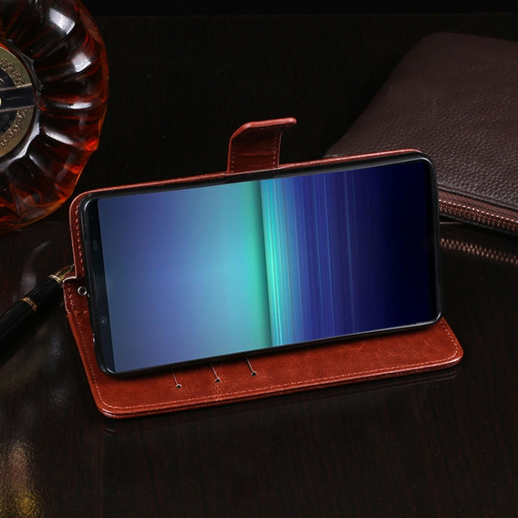 For Sony Xperia 5 II idewei Crazy Horse Texture Horizontal Flip Leather Case with Holder & Card Slots & Wallet(Sky Blue) - Sony Cases by idewei | Online Shopping UK | buy2fix