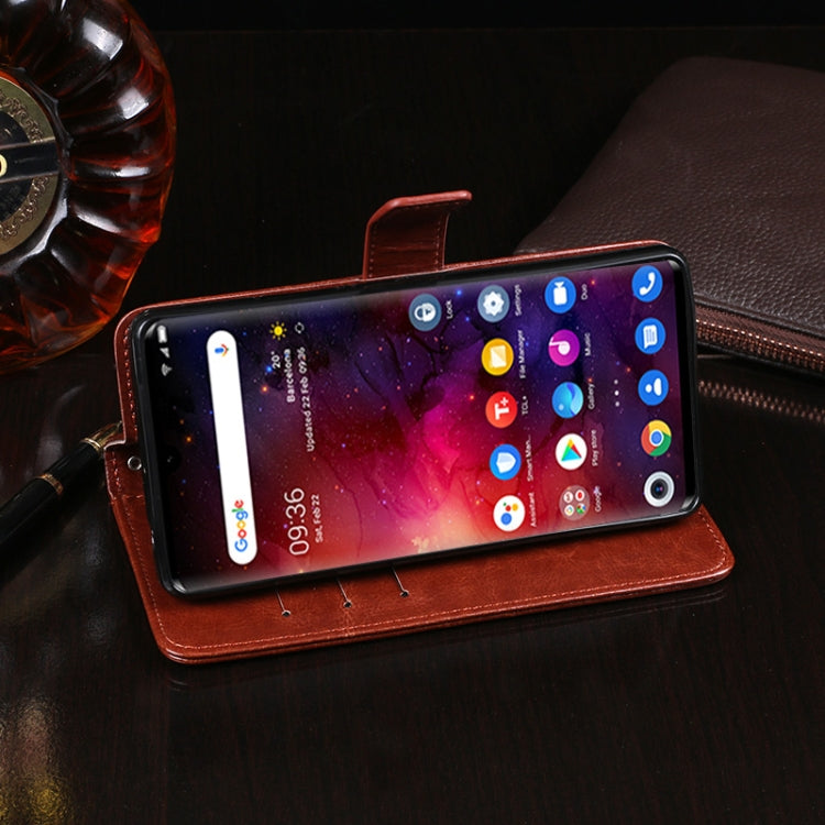 For TCL 10 Pro idewei Crazy Horse Texture Horizontal Flip Leather Case with Holder & Card Slots & Wallet(White) - TCL by idewei | Online Shopping UK | buy2fix