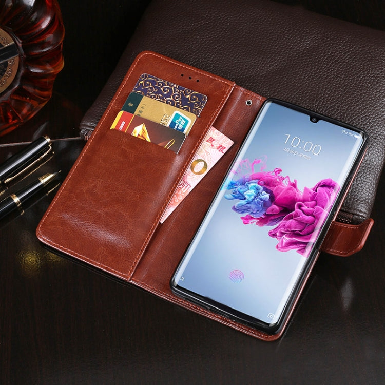 For ZTE Axon 11 5G idewei Crazy Horse Texture Horizontal Flip Leather Case with Holder & Card Slots & Wallet(Dark Blue) - ZTE Cases by idewei | Online Shopping UK | buy2fix