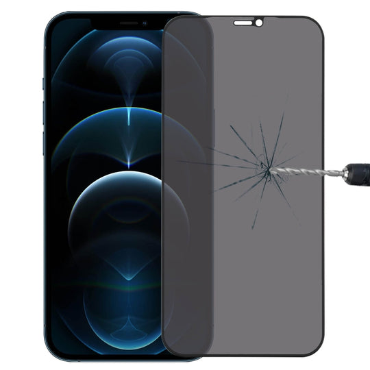 For iPhone 12 Pro Max Anti-peeping Plasma Oil Coated High Aluminum Wear-resistant Tempered Glass Film